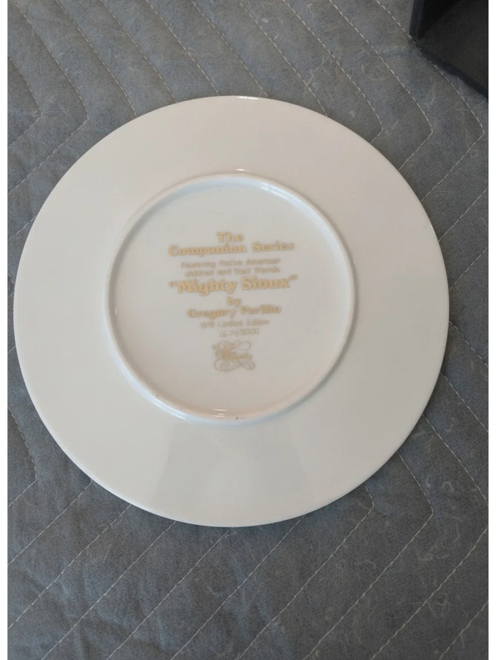 Vintage 1978 Gregory Perillo Mighty Sioux Collector Plate 8.25